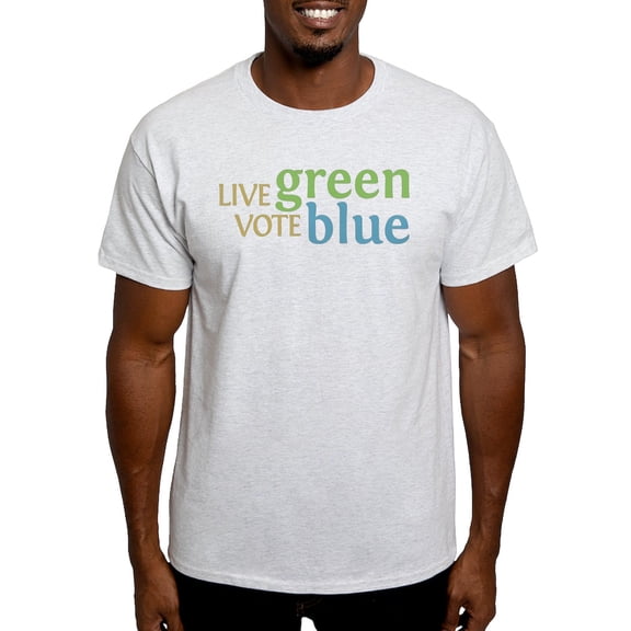 CafePress - Live Green Vote Blue T Shirt (Light) - Light T-Shirt - CP