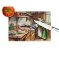 thumbnail image 4 of Cookies with Santa Claus Father Christmas Glass Cutting Board Large 12 in x 15 in, 4 of 5
