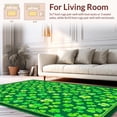 thumbnail image 2 of ODIKA 5'x7' Machine Washable Non-Slip Area Rug, Rustic Festive Style High Traffic Rug, Green, 35229, 2 of 7