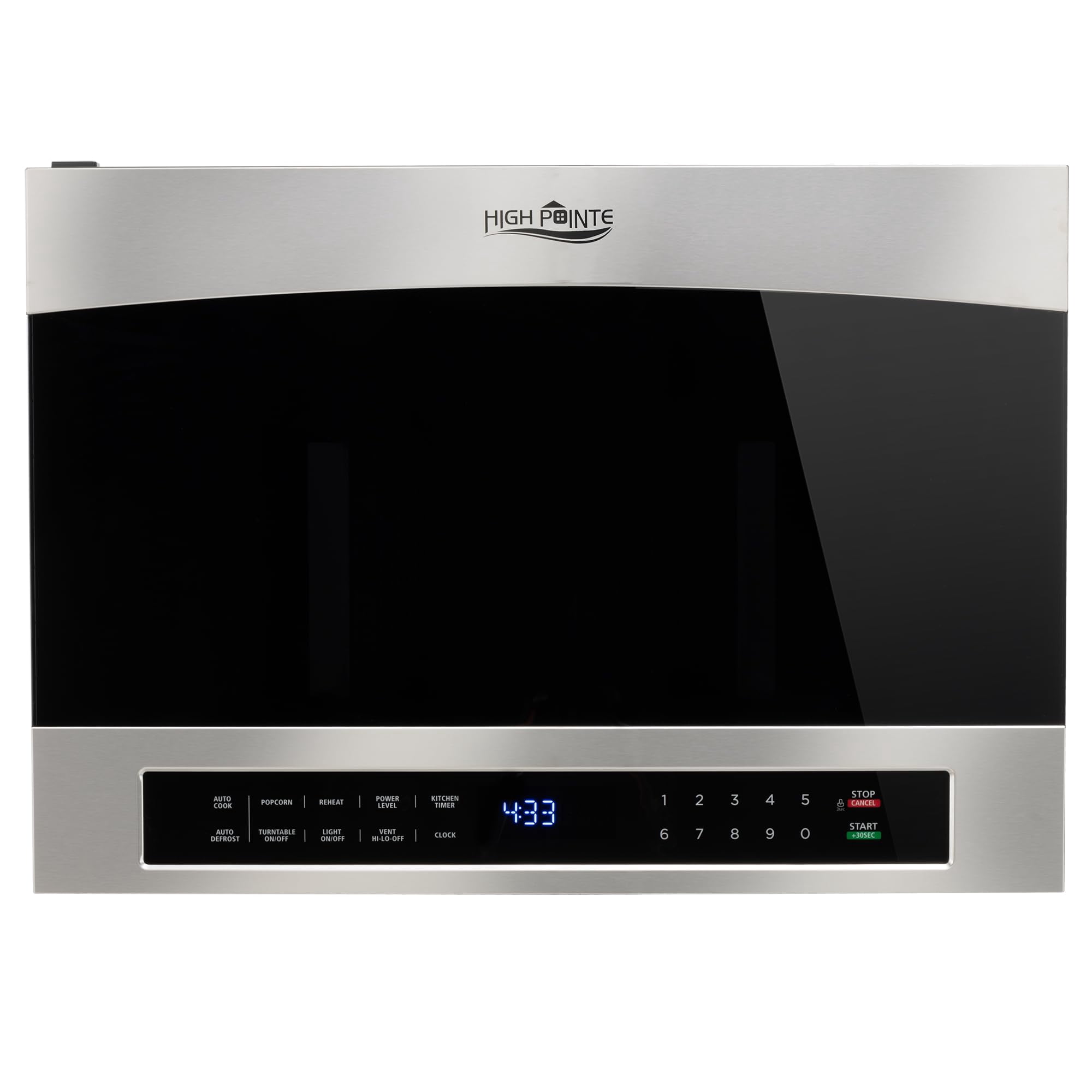 RecPro RV High Pointe 24" Stainless Steel Over the Range Microwave | 1.4 Cu. Ft. | 38L Capacity | 1000 Watts | 13.5" Turntable