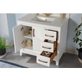 thumbnail image 2 of Adorn Vanity Fabia Collection White 36 inch Bathroom Vanity with Quartz Countertop and Undermount Ceramic Sink, 2 of 12