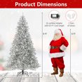 thumbnail image 3 of Gymax 8 FT Snow-flocked Artificial Christmas Tree w/81 Sphere Lights 450 LED Lights, 3 of 10