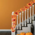 thumbnail image 5 of 1PC Maple Leaf Berries Pumpkin Vine Decoration, 68.9 inch Fall Garland Maple Leaves Garlands, for Halloween Thanksgiving Door Decorations Fireplace Fall Wedding Outdoor Decor, 5 of 6