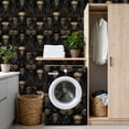thumbnail image 4 of Peel and Stick Wallpaper Elegant Jellyfish Floral Gold Black Wall Mural 17.7in x 9.8ft Self Adhesive Removable Wall Paper Renter Friendly Wallpaper for Nursery Bedroom Cabinets, 4 of 8