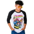 thumbnail image 2 of Marvel X-Men 90's Heroes Glow Cover Raglan Style 3/4 Length Sleeve Adult Graphic Shirt, 2 of 4