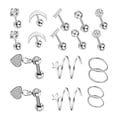 thumbnail image 4 of 1 Set Men Ear Studs Stainless Steel Ear Bone Studs Simple Earrings Ear Jewelries, 4 of 8