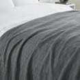 thumbnail image 4 of Aston & Arden Eucalyptus and Cotton Bed Blanket (TWIN Size 66x90), Diamond Weave Pattern, 400 GSM, Luxury Hotel Quality, Dark Grey, 4 of 5