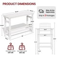 thumbnail image 2 of SERWALL HDPE Outdoor Patio Bar Set with 9ft Umbrella, 4 Pieces Outdoor Bar Height Table Set with Patio Umbrella, White, 2 of 7