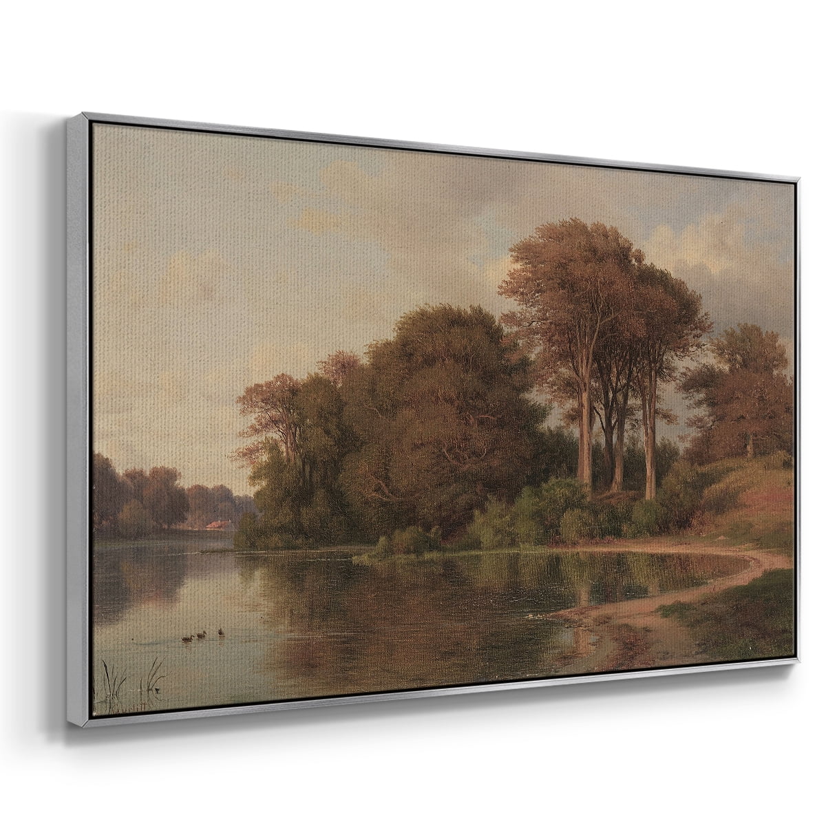 Vintage Landscape-CCCIX By Wexford Home Framed in Silver Wood Gallery Wrapped Canvas 25 in. x 37 in.