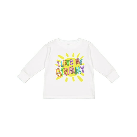 Inktastic I Love My Grammy- Sun and Rainbow Letters Boys or Girls Long Sleeve Toddler T-Shirt