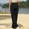 thumbnail image 7 of Liuinsasek Women's High Waist Straight Wide-Leg Pants Fashionable Versatile Casual Solid Color Elastic-Waist with Pockets Spring Summer Outfits, 7 of 7