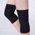 thumbnail image 1 of Rodilleras de cachemira para hombres y mujeres para mantener las piernas calientes en invierno, rodilleras de lana para ciclismo, esquí y running, rodilleras espesadas, 1 par, 1 of 5