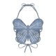 thumbnail image 2 of Moda Mujer Tank Tops Crop Lady Corset Backless Halter Rave Festival Beach Party , Azul, Talla Única Salvador Blusas de mujer, 2 of 10