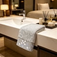 thumbnail image 4 of Gentle Floral Embroidered Towel Natural Fiber Body Friendly Soft Absorbent Suitable For Home Use Face And Hand Towels And Bathroom Daily Use, 4 of 6