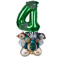 thumbnail image 2 of Cute Jungle Animal Número Tema Tigres Cebra Hojas Decoración Papel de aluminio Globo de látex para decoraciones Suministros 4 años Soledad Animales Globos, 2 of 9