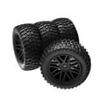 thumbnail image 2 of shamjina 4 Pieces 1/10 RC Tires and Wheels Good Grip Wheel Rim and Tires Set black, 2 of 8