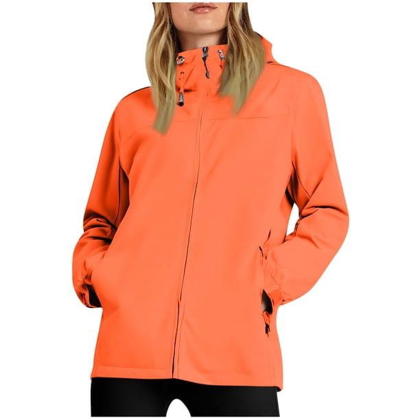 Chaquetas y abrigos casuales con capucha de manga larga para mujer, chaqueta impermeable con capucha y bolsillo con cremallera para primavera e invierno, ropa de montañismo al aire libre, chaqueta dep