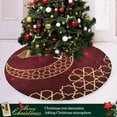 thumbnail image 6 of FMSHPON Christmas Moon Star Snow Xmas Christmas Tree Skirt Stand Mat for Holiday Party Decoration Indoor Outdoor 36 inches, 6 of 6
