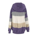 thumbnail image 6 of BLTIBY Fuzzy Fleece Jacket for Women Plus Size Warm Winter Coats Fluffy Sherpa Hoodie Zip up Drawstring Casual Color Block Patchwork Cardigan Sweater Outerwear with Pockets Purple 3XL, 6 of 6