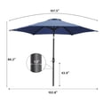 thumbnail image 6 of Ainfox 9ft Navy Blue Patio Umbrella with Push Button Tilt and Crank, Waterproof Outdoor Sunshade Canopy, 6 of 6