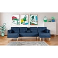 thumbnail image 1 of Sala Modular Doble Chaise Makora Boyd con Memory Foam y Respaldo Ajustable Lino Azul, 1 of 8