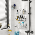 thumbnail image 2 of Dasaka 5 Pack Shower Caddy,12.6 in No Drilling Stainless Steel Adhesive Silver Shower Shelf, 2 of 7