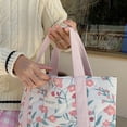 thumbnail image 4 of Bolso Mano Floral Acolchado para Mujer Elegante Viajes Al Aire Libre (Estilo 5) Rosa, 4 of 5
