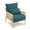 Greenish Blue, variant on Zimtown Modern Accent Chair, Upholstered Armchair with Wooden Frame & Chenille Fabric, Comfy Lounge Chair for Living Room, Bedroom, Cream White