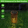 thumbnail image 3 of czcpp-Solar Lanterns Outdoor Hanging Lantern Lights, Butterfly Hollowed-Out Metal Decor Lantern, Waterproof LED Garden Decoration Light for Patio, Yard, Pathway, Landscape, Lawn, 3 of 4