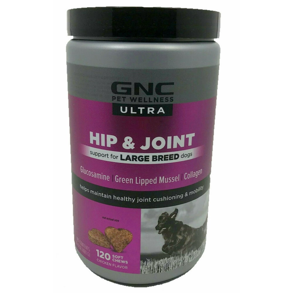 GNC Pet Wellness Ultra Hip & Joint Large Breeds Dogs 120 Soft Chews