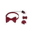 thumbnail image 3 of INSPIRE CHIC Nœud Papillon de Smoking pour Homme, Couleur Unie, à Nouer Soi-Même, pour Mariage Formel, Rouge Vin, Taille Unique, 3 of 5