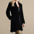 thumbnail image 6 of Women's Casual Velvet Long Cardigan Jacket Loose Suit Style Blazer Outer​​, 6 of 9