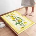thumbnail image 4 of Kitchen Rugs, Lemon Yellow Buffalo Check Summer Watercolor Fruit Plaid Farmhouse Decor Non Slip Runner Rug Mat for Floor, Kitchen, Bedside, Sink, Office, Laundry, Set of 2, 4 of 6