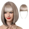 thumbnail image 2 of LHWEN Wig Female Air Bangs Double Sideburns Hairpiece With Hairpin Fiber Bangs Bangs Fringe With Temples Hairpieces For Women Clip On Air Bangs Flat Bangs Hair Extension Beauty Salon Straight, 2 of 9