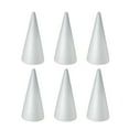 thumbnail image 1 of MIANGASTORE 6pcs Craft Cone White Cones Christmas Tree Polystyrene Cone Disc for Craft Project Christmas Tree Table Centerpiece ( 19x7cm ), 1 of 5