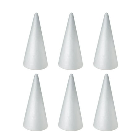 

NUOLUX 10pcs Kids DIY Craft Cone Accessories Christmas Cone Handmade White Solid Cone (14.3x6.2cm)