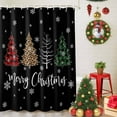 thumbnail image 6 of Christmas Shower Curtains Buffalo Plaid Xmas Tree Bath Curtain Snowflake Black Waterproof Seasonal Bathroom Shower Curtain Set with Hooks Decoration 48 x 72 Inches, 6 of 8