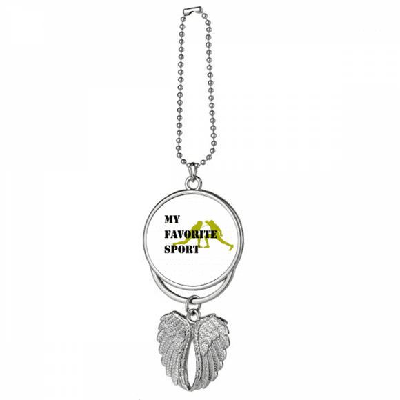 Like Sports Fitness Balanced Fencing Silver Wing Car Pendant Decoration