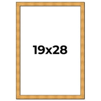 19x28 Frame Gold Rustic Solid Wood Picture Frame | 1.25 Inch Wide Moulding | Rustique Gold