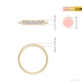 thumbnail image 6 of ANGARA Natural Pave Set Diamond Bar Ring with Milgrain in 14K Yellow Gold for Women (Size-2mm| Color-I-J| Clarity-I1-I2) | April Birthstone, Anniversary, Jewelry Gift for Women | Natural Diamond Ring, 6 of 11