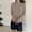 Beige(New), variant on Fashion Women's Long Sleeve Half-high Neck Comfortable Solid Color Undershirt Fall Winter