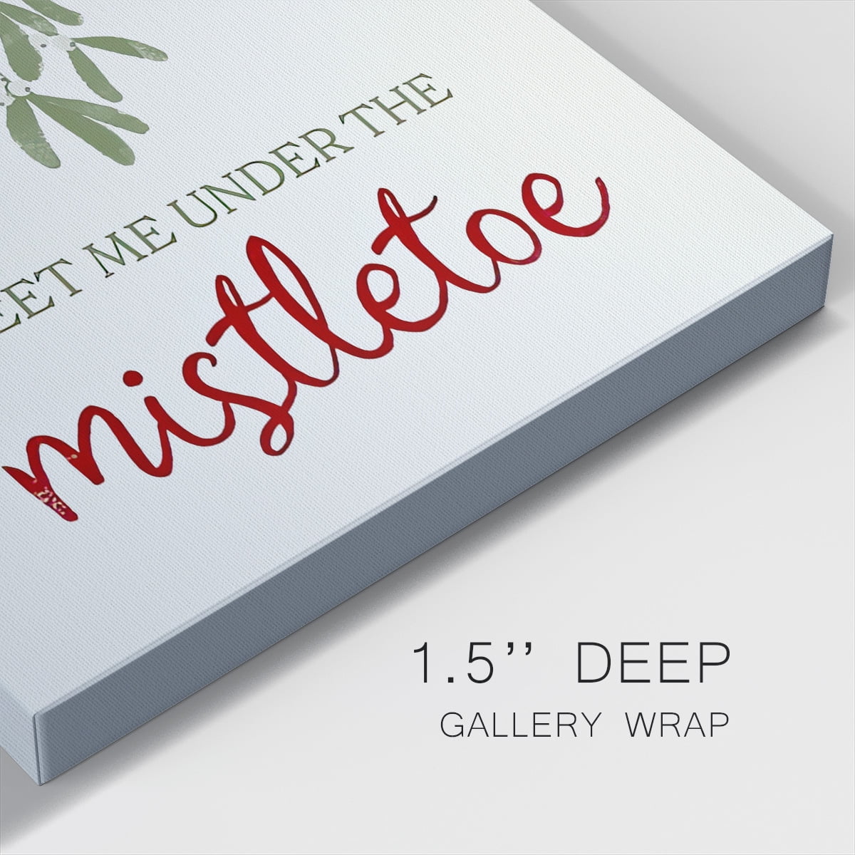 Mistletoe Wishes I- Gallery Wrapped Canvas