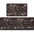 thumbnail image 1 of 2 Pcs Kitchen Mat for Floor, Cushioned Anti-Fatigue Kitchen Mats, Non-Slip Waterproof Kitchen Rugs Set for Kitchen, Office, Sink, 17"x47"+17"x29" (Black), 1 of 5