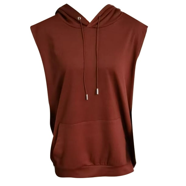Sudaderas con capucha sin mangas para hombre,Camiseta sin mangas con capucha para hombre, sudadera con capucha sin mangas para hombre, camisas para correr sin mangas con capucha, muy versátil