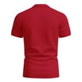 thumbnail image 2 of JIANJIA Polo Shirts For Men Solid Color Lapel Short Sleeve Loose Fashion Breathable Pullover Tops Daily-Wear,Red,L, 2 of 7