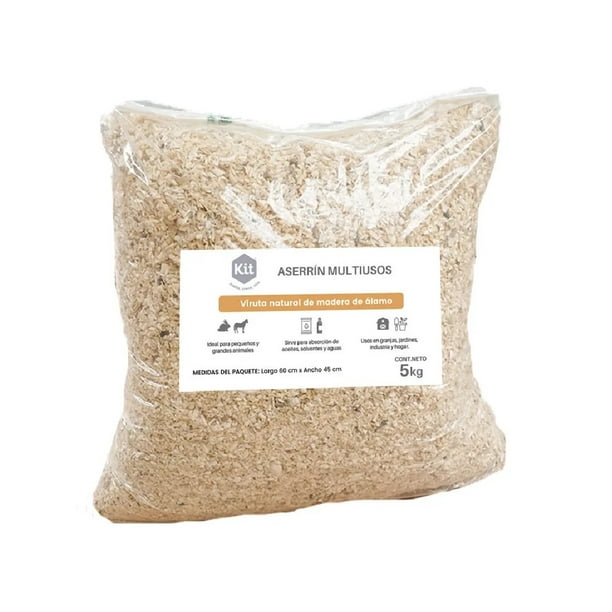 Aserrín Clasificado Y Sanitizado Para Mascotas Costal 5 KG ASERRIN ASERRIN NATURAL