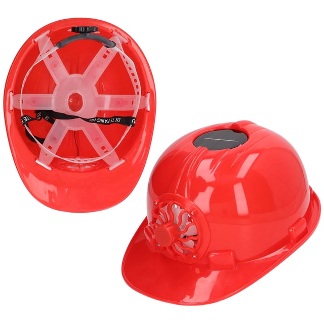 Solar Fan Hard Hat With Ventilated Helmet, Removable Lining Hard For Construction And Outdoor Work