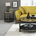thumbnail image 4 of ACME Thistle Round End Table in Clear, Black and Champagne, 4 of 5