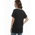 thumbnail image 6 of Women's Tshirts Casual V Neck Short Sleeve Loose Summer Tunic Tops, 6 of 6