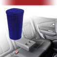 thumbnail image 3 of Unique Bargains Car Trash Can Rhinestones Portable Car Cup Holder Plastic Trash Bin Blue 1pcs, 3 of 6